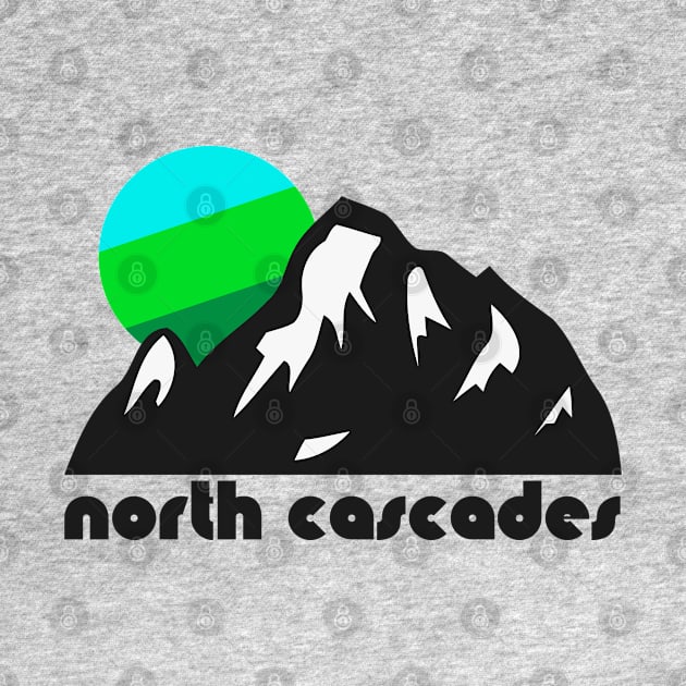 Retro North Cascades ))(( Tourist Souvenir National Park Design by darklordpug